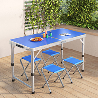 Table de pique-nique pliante GARIDA et ensemble de chaises GCFT-S010