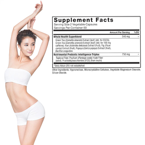 Nhà Máy Trực Tiếp Bổ Sung Dành Cho Người Lớn Của Probiotic Prebiotic Viên Nang Với Màu Xanh Lá Cây Chiết Xuất Trà Hỗ Trợ Miễn Dịch Giảm Cân Trọng Lượng Sản Phẩm - Product Image 2