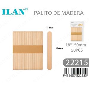 Bastoncini di legno ILAN 18x150mm 50 pezzi per artigianato e fai da te - Product Image 1