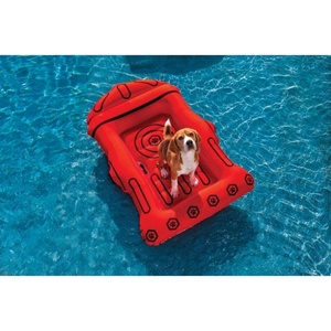 Flotador Inflable de PVC para Perros, Balsa Inflable de Vinilo Resistente para Perros Pequeños y Medianos, Diversión en la Piscina para Mascotas - Product Image 5
