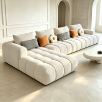 Canapé modulaire de style simple et moderne, design modulaire en forme de L, doux et confortable, adapté à la maison et à l'hôtel