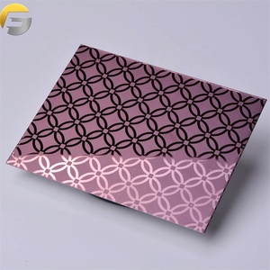 CL0247 Danh Mục Nhà Máy Nguyên Bản Dành Cho Nhà Thiết Kế Nội Thất 201 304 Tấm Thép Không Gỉ Khắc Thang Máy Bằng Titan Vàng - Product Image 5