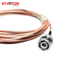 Câble RF RG316 de 2 mètres avec adaptateur connecteur 10-32 femelle vers BNC mâle