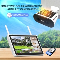 Kit de caméra de sécurité solaire WiFi Anxinshi 4MP, système de surveillance sans fil, extérieur, IP66, détection PIR, audio bidirectionnel