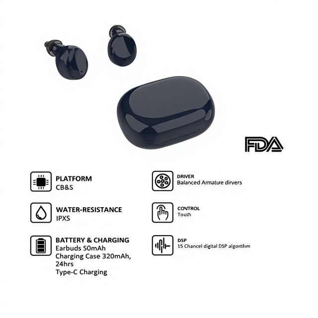 WATA for 5.2 HiFi Stereo Bass TWS In-Ear Wireless Sport Earbuds Game Headset Digital Display Microphone IPX5 Waterproof HA-201