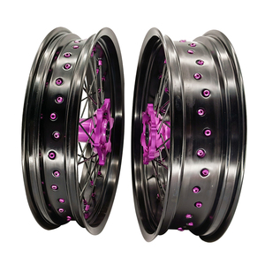 MOQ 1 ensemble 17 rayons Roues de moto tout-terrain SuperMoto <span class=keywords><strong>Supermotard</strong></span> Jantes en alliage pour Husvarna FS450 2019-2021 - Product Image 1