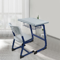 Ensemble bureau et chaise pour lycéen, bureau portable pour adulte, mobilier scolaire, chaise, tablettes, bureau en plastique ABS