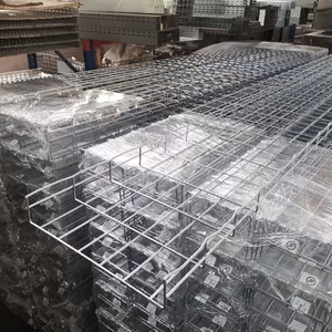 מגש כבלים מרשת תיל מצופה אבץ 45 מיקרון של BESCA Steel לשימוש בבנייה, סוג מגש גשר, בעל תווי תקן ISO9001 ו-<span class=keywords><strong>CE</strong></span>, 300x100, 50-150 ק\\\"ג - Product Image 3