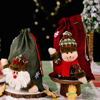 Nouveau design de cadeau de décoration de Noël mignon cerf sacs-cadeaux renne en peluche elfe en peluche père noël jouets jack poupée
