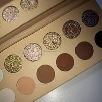 PROMO EXCEPTIONNELLE : Palette d'ombres à paupières diamantées marron nude, vegan, haute pigmentation, effet métallique scintillant, marque privée