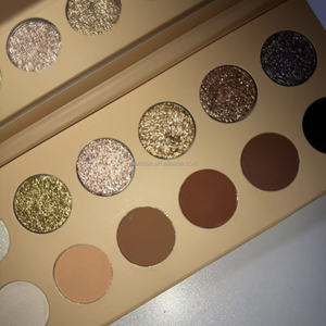 OFFERTA SPECIALE <span class=keywords><strong>Palette</strong></span> Ombretti Vegana Metallizzata Scintillante Marrone Nude Diamantata ad Alta Pigmentazione con Etichetta Privata - Product Image 3