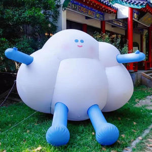 Actividades al aire libre Camping Mercado creativo Exhibición Nube inflable Modelo de aire Decoración de nube blanca personalizada - Product Image 2