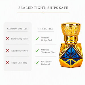 Botella <span class=keywords><strong>de</strong></span> Perfume <span class=keywords><strong>de</strong></span> Vidrio Vacía <span class=keywords><strong>de</strong></span> 8ml con Marco Dorado, Cristal Facetado, Pulverizador Roll-On y Varilla <span class=keywords><strong>de</strong></span> Inmersión, Recargable, Venta al por Mayor Directa <span class=keywords><strong>de</strong></span> Fábrica - Product Image 4