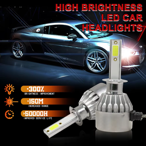 หลอดไฟ LED 2 ชิ้น 3000K 6500K 8000K 8000LM Turbo H1 H8 H4 12V C6 สำหรับไฟหน้ารถยนต์ H3 H7 H11 9007 9005 9006 หลอดไฟส่องสว่างพิเศษ ไฟตัดหมอก - Product Image 4