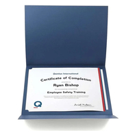 Porte-diplôme personnalisé en papier avec logo pour diplôme, certificat de remise des diplômes