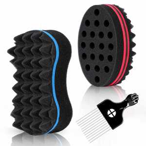 Éponge magique pour boucler les cheveux, brosse à ondulations double face pour hommes noirs – Offre spéciale - Product Image 1