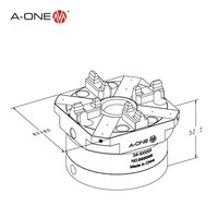 A-ONE Nuevo Mandril Cuadrado de 4 Mordazas de Precisión para Fresado, para Mecanizado CNC EDM/WEDM, Potencia de Sujeción de 10000 N, Acero Endurecido 3A-100004