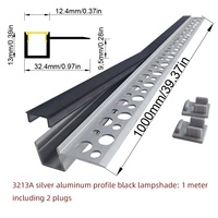 Profilé Bande LED en Aluminium 3213 pour Plafond et Mur en Plaque de Plâtre Encastré, Également Appelé Canal Profilé pour Bande Lumineuse Flexible