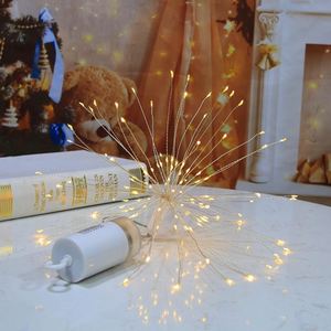 ไฟประดับรูปดาวระยิบระยับแบบลวดทองแดง LED 8 ฟังก์ชั่น ใช้แบตเตอรี่ มาตรฐาน IP44 แสงสีขาวอบอุ่น ปรับความสว่างได้ เหมาะสำหรับตกแต่งคริสต์มาส - Product Image 3