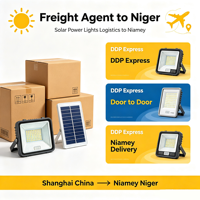 Logistique DDP Express de Shanghai, Chine, porte-à-porte pour la livraison de marchandises de lampes solaires au Niger, Niamey