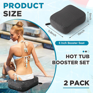 Siège <span class=keywords><strong>rehausseur</strong></span> respirant en maille 3D pour spa, avec base lestée antidérapante, pour bain à remous et camping extérieur, taille personnalisable, service de découpe - Product Image 2