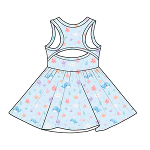 Vestido de Verano Personalizado para Niñas, Sin Mangas, con Volantes, Estilo A-Line, Transpirable, Hasta la Rodilla, OEM ODM, Ropa Infantil - Product Image 3