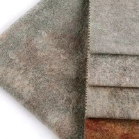 Sinovel Heimtextilien Günstiger Polsterstoff Bedruckter Geprägter Bonded Fleece Velboa Velours Samtstoff mit Rückseite für Sofas