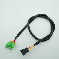 Câble de raccordement OEM personnalisé à 2 broches avec connecteur mâle-femelle et bornier enfichable pour équipement d'automatisation industrielle
