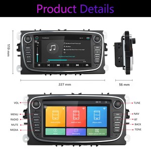 Crbrillar Đài Phát Thanh Ô Tô 2 Din Android 9.1 Âm Thanh Nổi 7 "Điều Hướng GPS WIFI MP5 <span class=keywords><strong>BT</strong></span> FM RDS + Canbus Cho Ford/Focus/Mondeo - Product Image 3