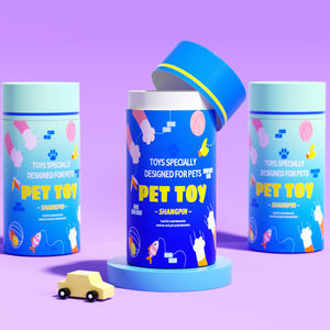 Carino piccolo tubo di forma rotonda per animali domestici contenitore blu impermeabile per animali domestici giocattolo da masticare giocattolo tubo di imballaggio - Product Image 5