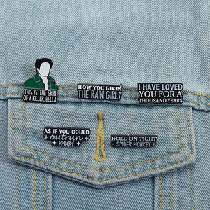 Team Edward Emaille Pin Vampir Film inspiriert Brosche Revers Abzeichen Schmuck Geschenk für Fans Teenager Freunde Bulk Supply - Product Image 1