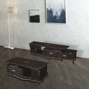 TV Cabinet set <span class=keywords><strong>tavolino</strong></span> <span class=keywords><strong>legno</strong></span> vetro Top Tv Stand e <span class=keywords><strong>tavolino</strong></span> <span class=keywords><strong>con</strong></span> contenitore - Product Image 2