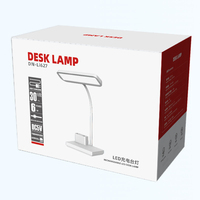 Porte-stylo de bureau LED moderne rechargeable personnalisé en plastique, design pliable, commande tactile, intensité réglable, pour salle de lecture et bureau