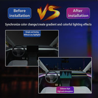 Bandeaux lumineux LED RGB en acrylique pour voiture, 18 en 1, symphonie de couleurs, éclairage d'ambiance intérieur universel pour voiture, Brésil