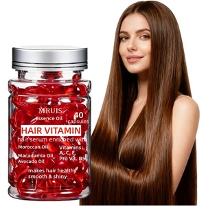 Serum perawatan rambut 40 kapsul perawatan rambut tidak memerlukan bilas minyak Argan diperkaya minyak Macadamia <span class=keywords><strong>Vitamin</strong></span> <span class=keywords><strong>E</strong></span> pro-<span class=keywords><strong>vitamin</strong></span> B5 untuk keduanya - Product Image 1