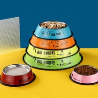 Gamelle pour chien écologique et durable, multi-tailles, en acier inoxydable, motif dessin animé, anti-renversement