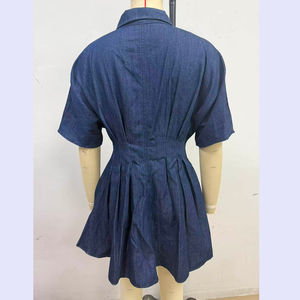 ชุดเดรสยีนส์สั้นทรงคอร์เซ็ท แขนสั้น ปกเสื้อติดกระดุม ช่วงเอวเข้ารูป สำหรับผู้หญิง ฤดูร้อน 2026 จาก Channel Cute - Product Image 5