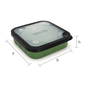 Hộp Mồi Câu Cá Hình Vuông 3 Cỡ Màu Xanh Lá Cây + Đen Hộp Câu Cá Dung Tích Lớn Hộp Mồi Hình Vuông Thoáng Khí - Product Image 5