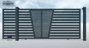 Vlla <span class=keywords><strong>privé</strong></span> personnalisé porte coulissante <span class=keywords><strong>immobilier</strong></span> <span class=keywords><strong>jardin</strong></span> clôture électrique porte - Product Image 3