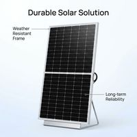Module solaire bifacial TOPCon 590W à double vitrage avec Mitigation via Partenariat d'Assemblage Local, Marque Privée, pour Toitures en Afrique du Sud