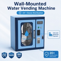 Distributeur d'eau mural en acier galvanisé avec désinfection automatique UV ozone et gestion cloud pour usage résidentiel