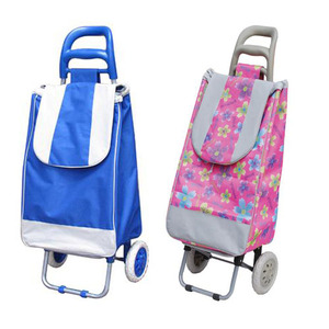 <span class=keywords><strong>Carro</strong></span> <span class=keywords><strong>Plegable</strong></span> de Metal Ligero de Gran Venta con 2 Ruedas para Viaje, Carga, Compras y Equipaje con Bolsa - Product Image 5