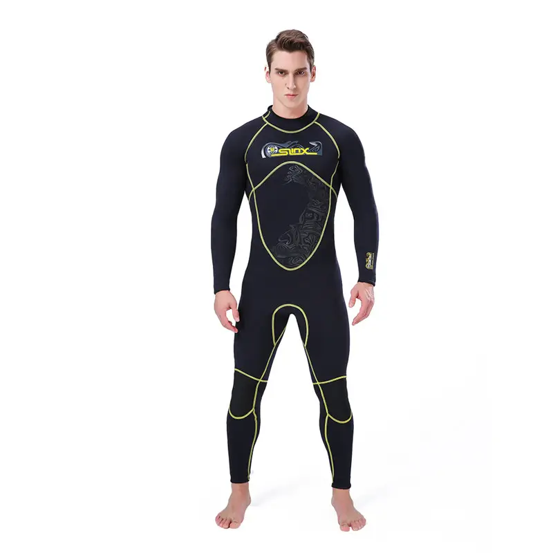 Çeşitli özellikler Mens wetsuit neopren dalgıç giysisi uzun kollu pürüzsüz cilt sörf yüzme Wetsuit