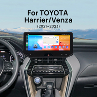 Reproductor Multimedia para Auto Android 14 de 12.3 Pulgadas, IPS 1920*720 para Toyota Harrier Venza 2021-2023, Reproductor de Video, Radio, BT, Pantalla Carplay
