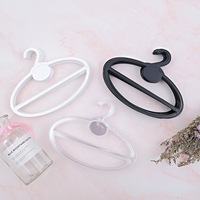Ledol Porte-serviettes noir transparent de haute qualité Hijab Châle Présentoir Cintres ronds en plastique pour foulards