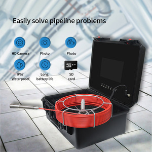 Dearsee กล้องเอ็นโดสโคปสำหรับมืออาชีพ, ระบบกล้องส่องท่อกล้องขนาด10นิ้วจอภาพ18มม. กล้องท่อระบายน้ำเลนส์ - Product Image 2