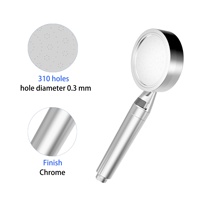Pommeau de Douche Portable Beauté avec Bouton d'Arrêt, Pression Améliorée, Double Filtration, Élimination du Chlore, pour Salle de Bain