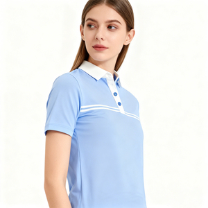 T-shirt en tissu mesh respirant à séchage rapide, service OEM <span class=keywords><strong>de</strong></span> conception professionnelle, logo personnalisé, sublimation, polos <span class=keywords><strong>de</strong></span> badminton pour femmes - Product Image 2