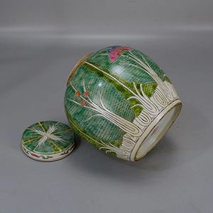 <span class=keywords><strong>Vaso</strong></span> di stoccaggio in <span class=keywords><strong>ceramica</strong></span> <span class=keywords><strong>vaso</strong></span> da quarti <span class=keywords><strong>verde</strong></span> retrò contenitore grande <span class=keywords><strong>vaso</strong></span> di fiori libano con coperchio - Product Image 4