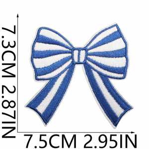 Patch brodé thermocollant coloré à motif nœud papillon pour la décoration de vêtements et sacs - Product Image 4